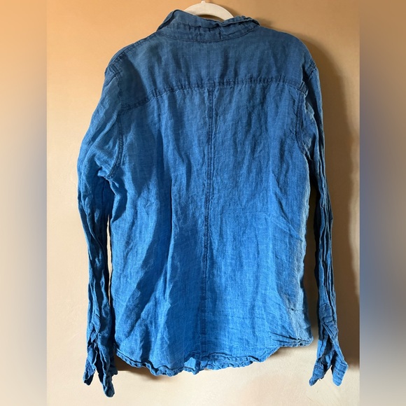 NWT CP Shades Sloane In Bleached Indigo Linen - Picture 3 of 16